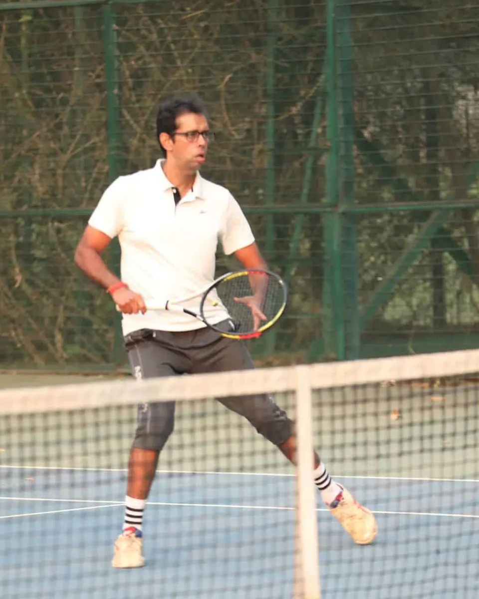 A player closes in on the net